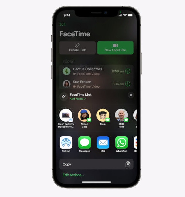 face time در ios 15