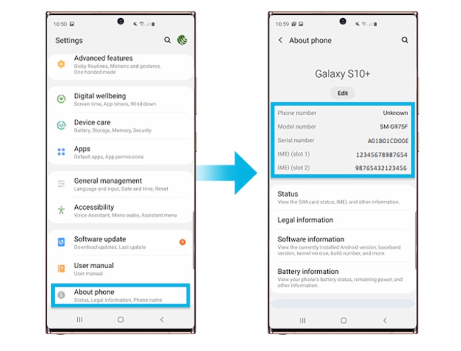 شماره سریال موبایل